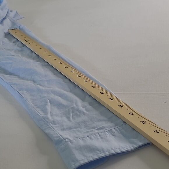 Blue 100% cotton shirt.  No brand nor size available - Picture 6 of 7